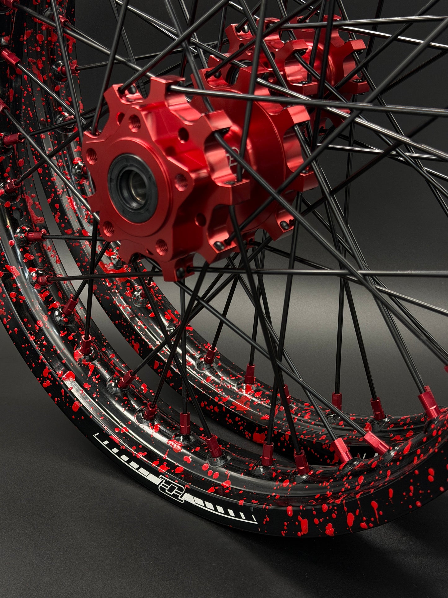 Surron Light Bee Wheels 16/19 Black/Red (Paint Splat)