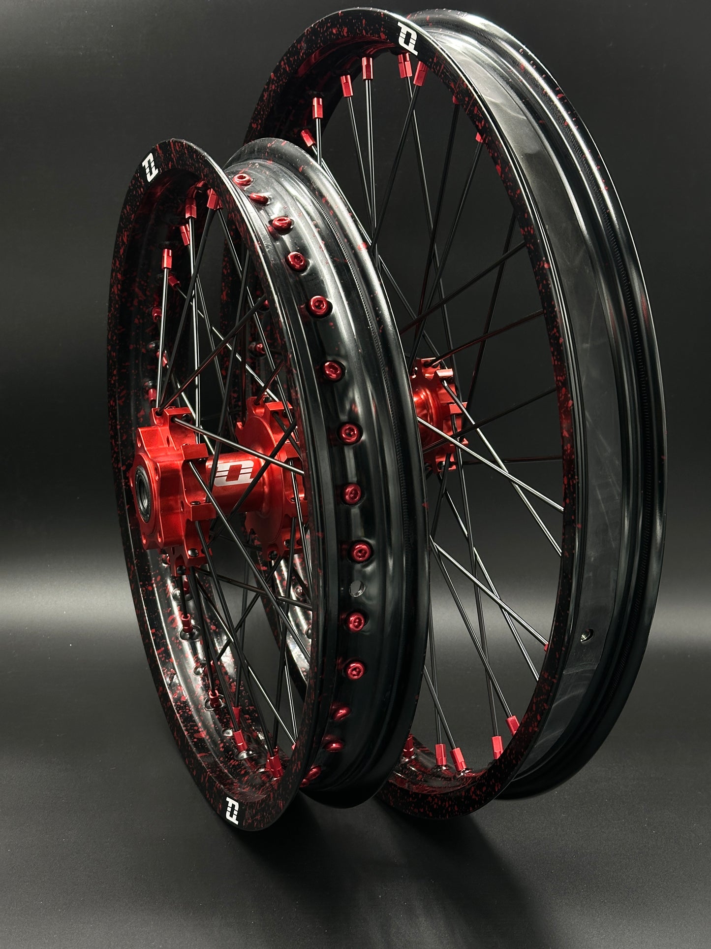 Surron Light Bee Wheels 16/19 Black/Red (Paint Splat)