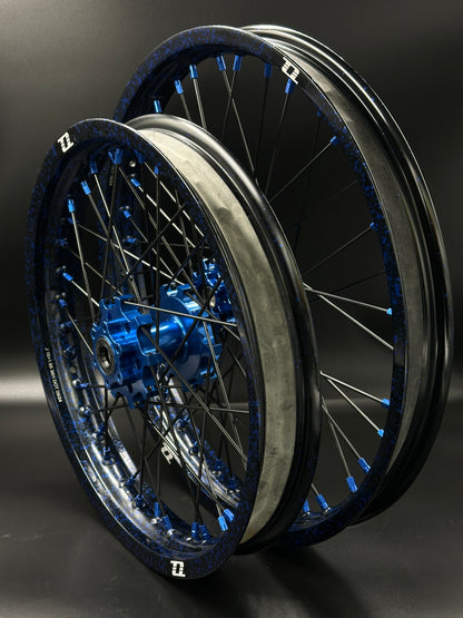 Surron Light Bee Wheels 16/19 Black/Blue (Paint Splat)