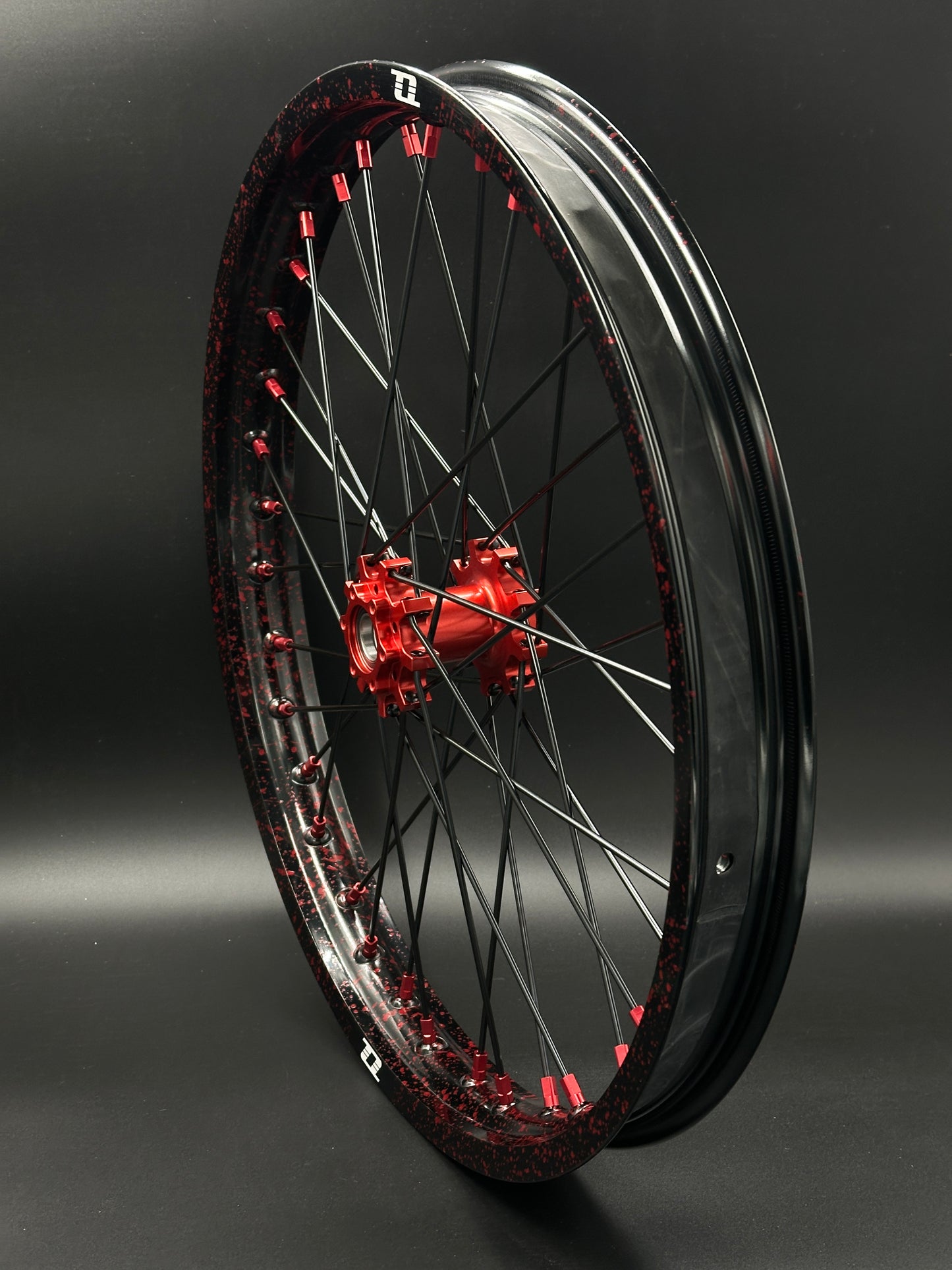 Surron Light Bee Wheels 16/19 Black/Red (Paint Splat)