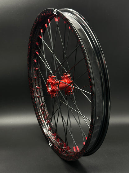 Surron Light Bee Wheels 16/19 Black/Red (Paint Splat)