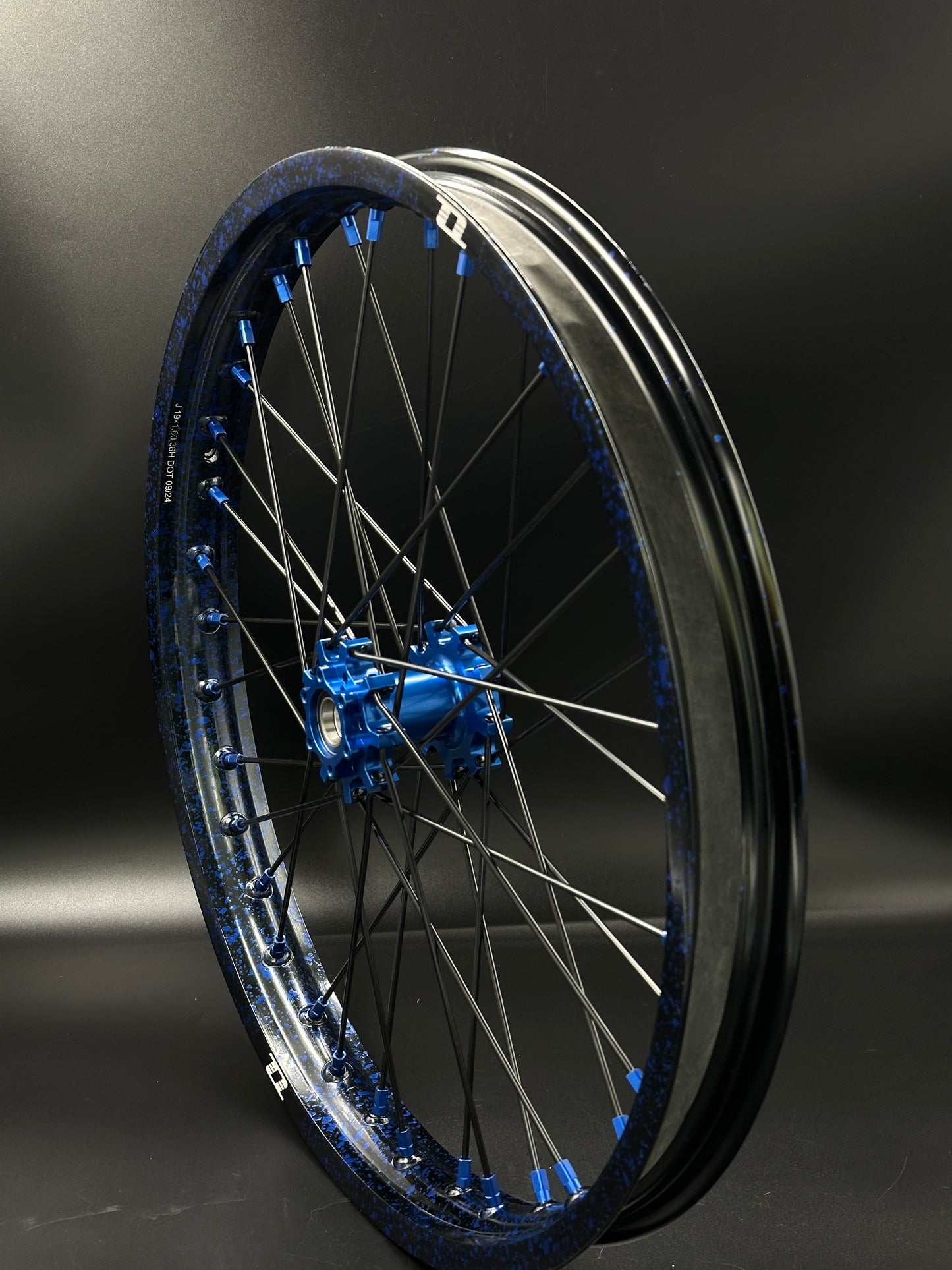 Surron Light Bee Wheels 16/19 Black/Blue (Paint Splat)