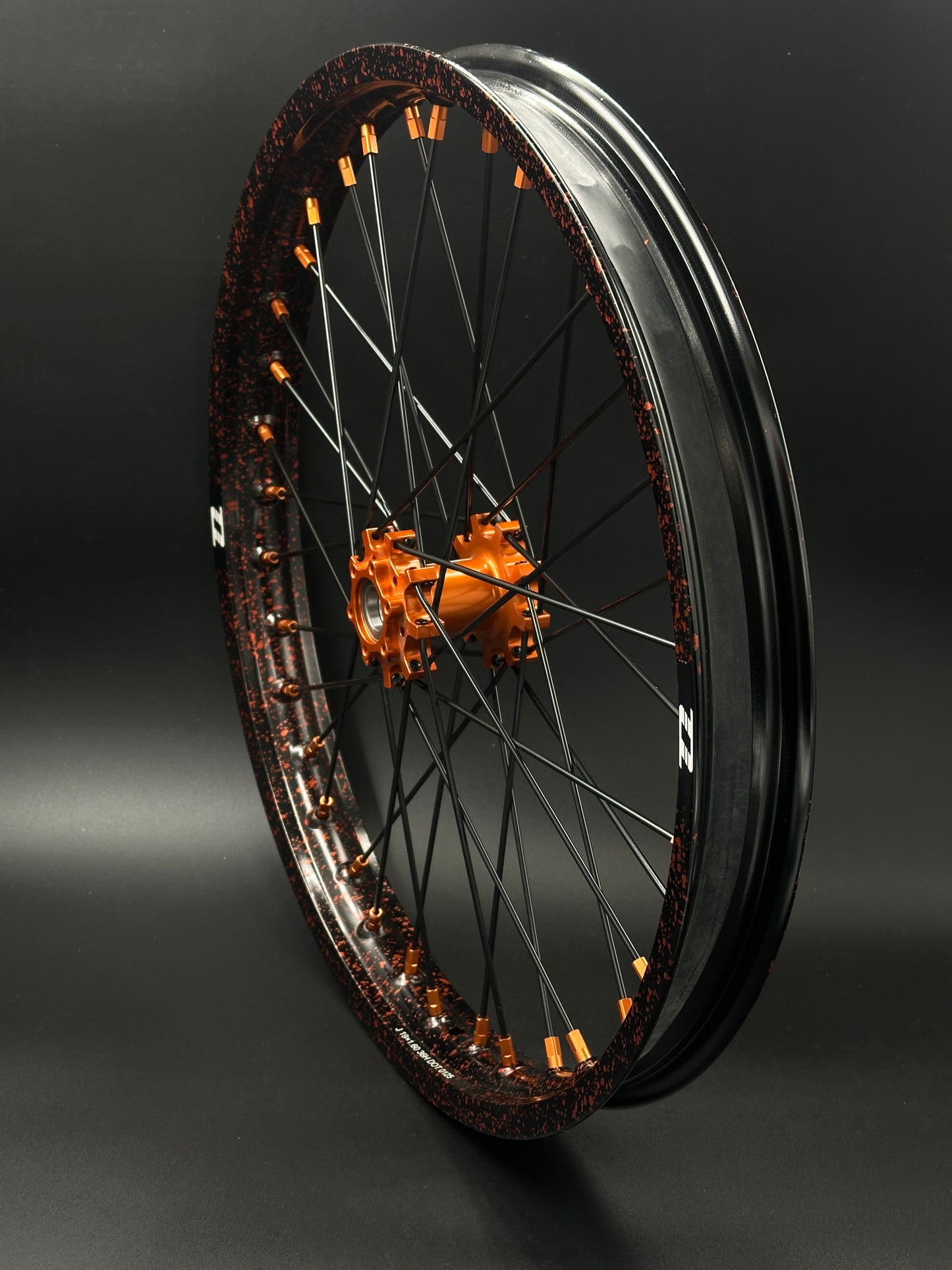 Surron Light Bee Wheels 16/19 Black/Orange (Paint Splat)
