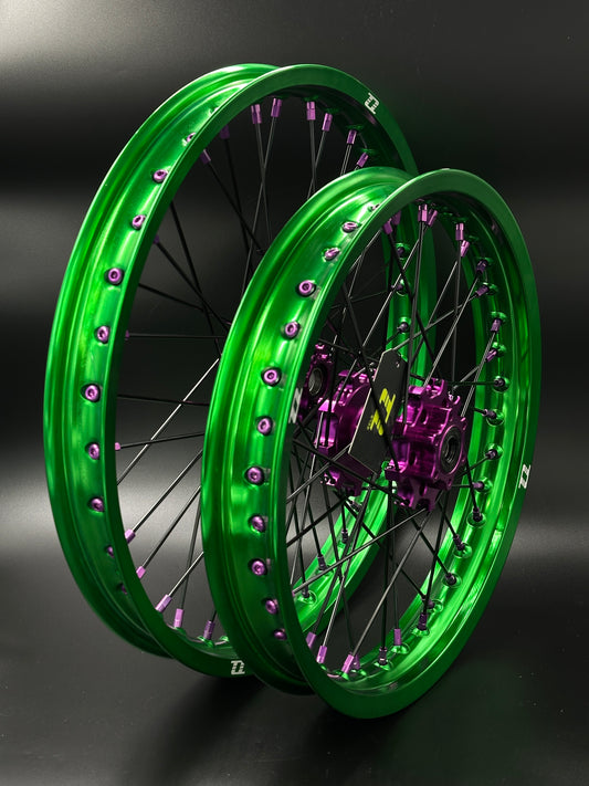 Surron Light Bee Wheels 16/19 Green/Purple
