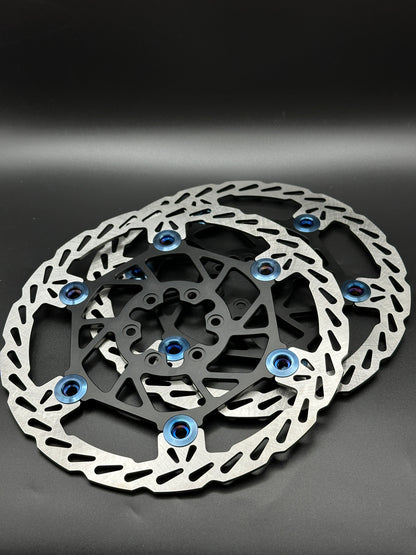 Surron Light Bee 220mm Front & Rear Floating Brake Disc Set (Includes Brackets/Adapters)
