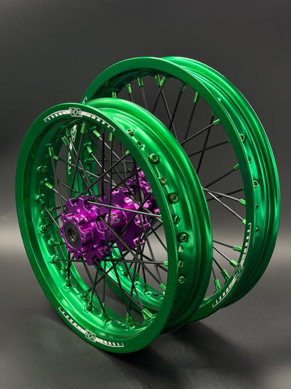 Surron Hyper Bee Wheels 12/14 Green/Purple