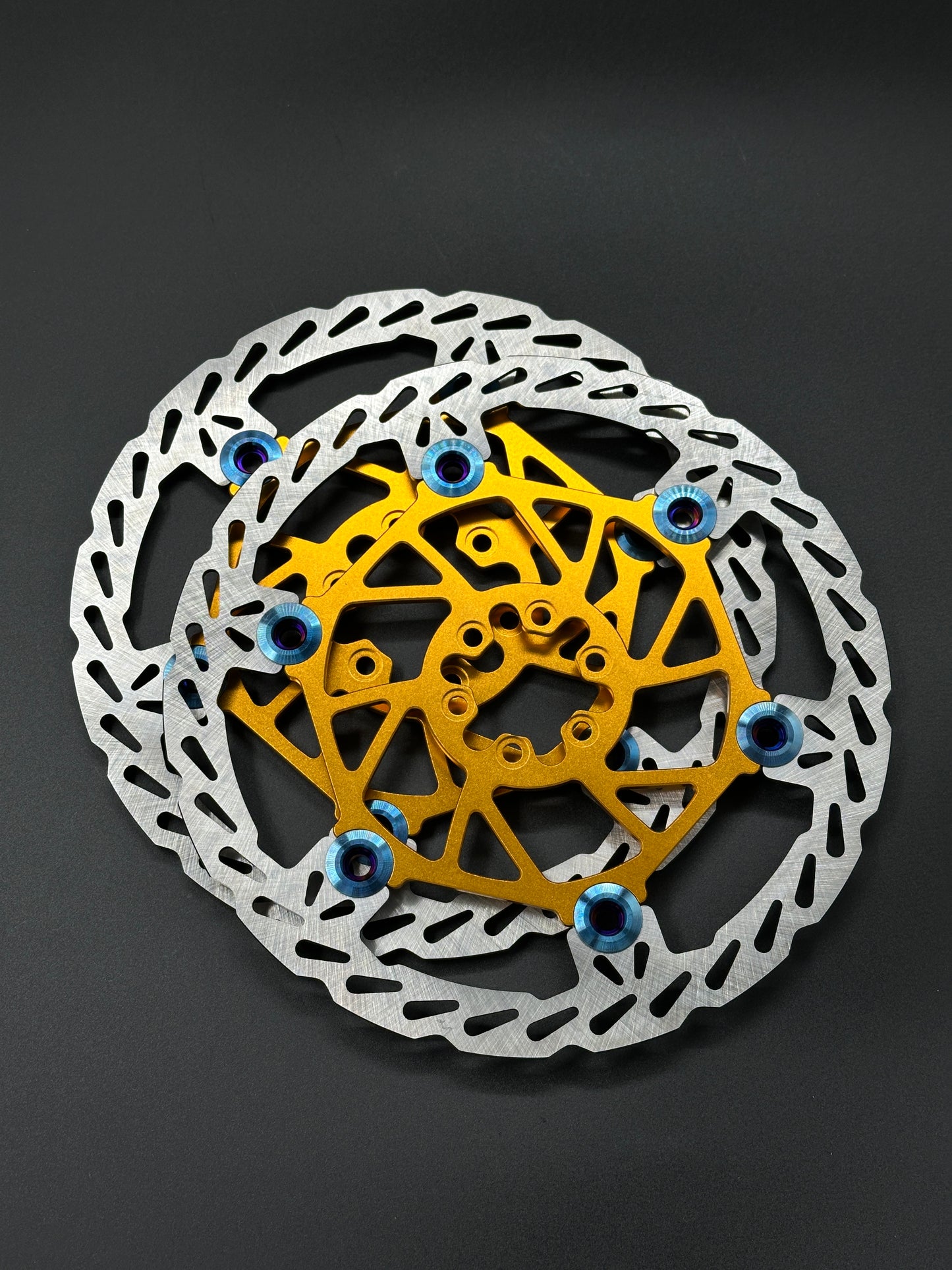 Surron Light Bee 220mm Front & Rear Floating Brake Disc Set (Includes Brackets/Adapters)