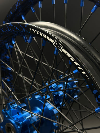 Surron Light Bee Wheels 16/19 Black/Blue (Paint Splat)