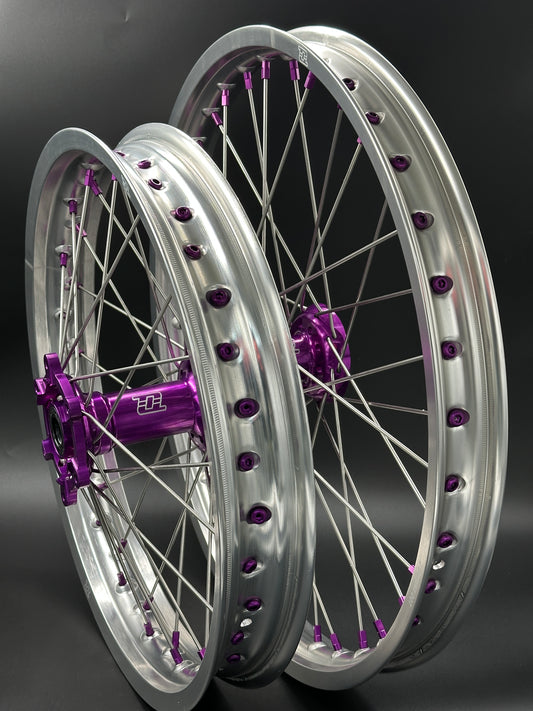 Surron Ultra Bee Wheels 18/21 Sliver/Purple